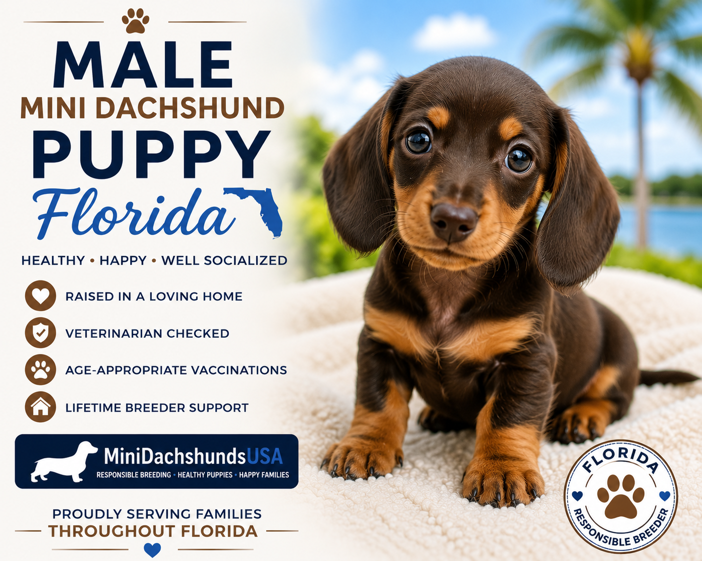 You are currently viewing Male Mini Dachshund puppy Florida