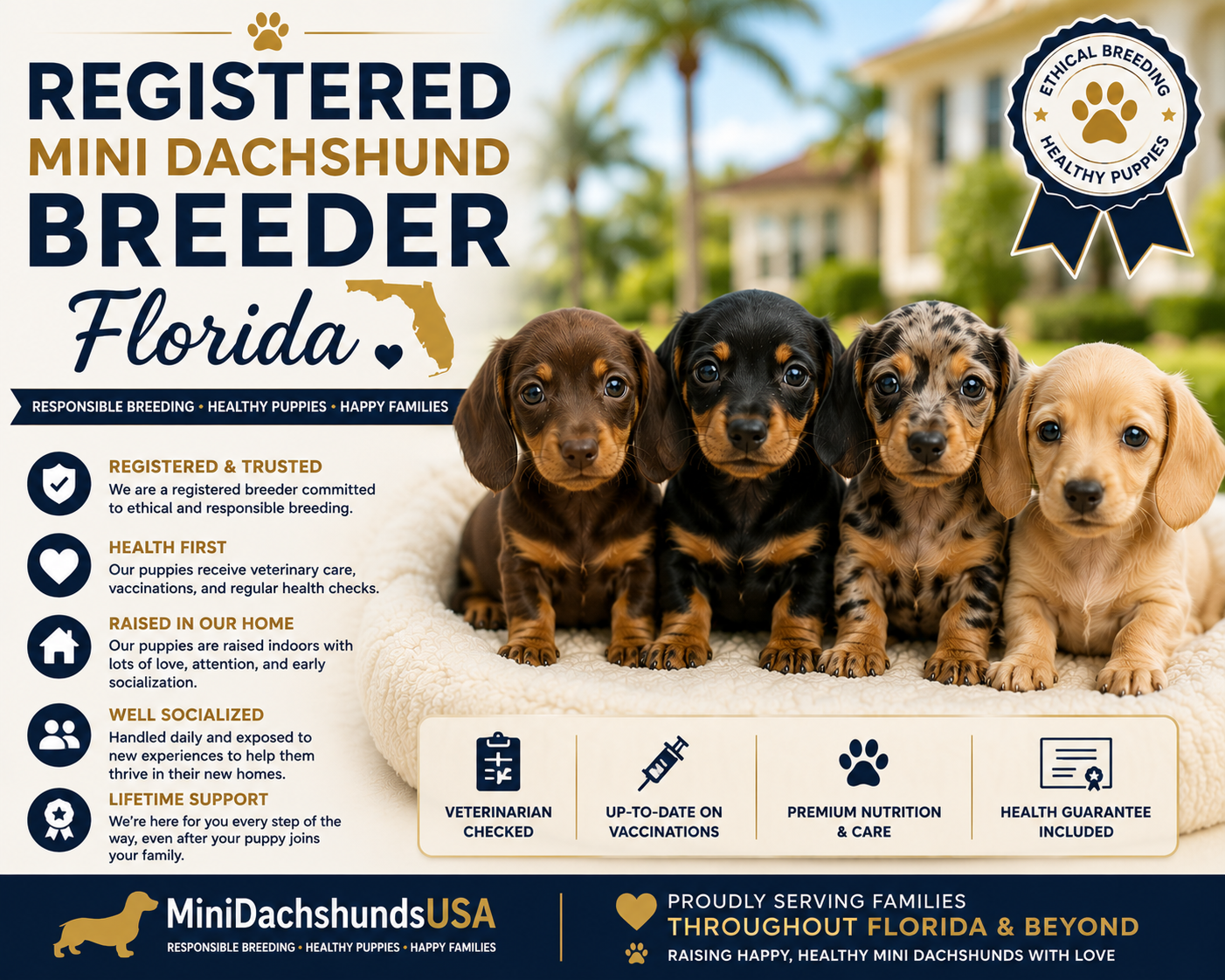 You are currently viewing Registered Mini Dachshund breeder Florida