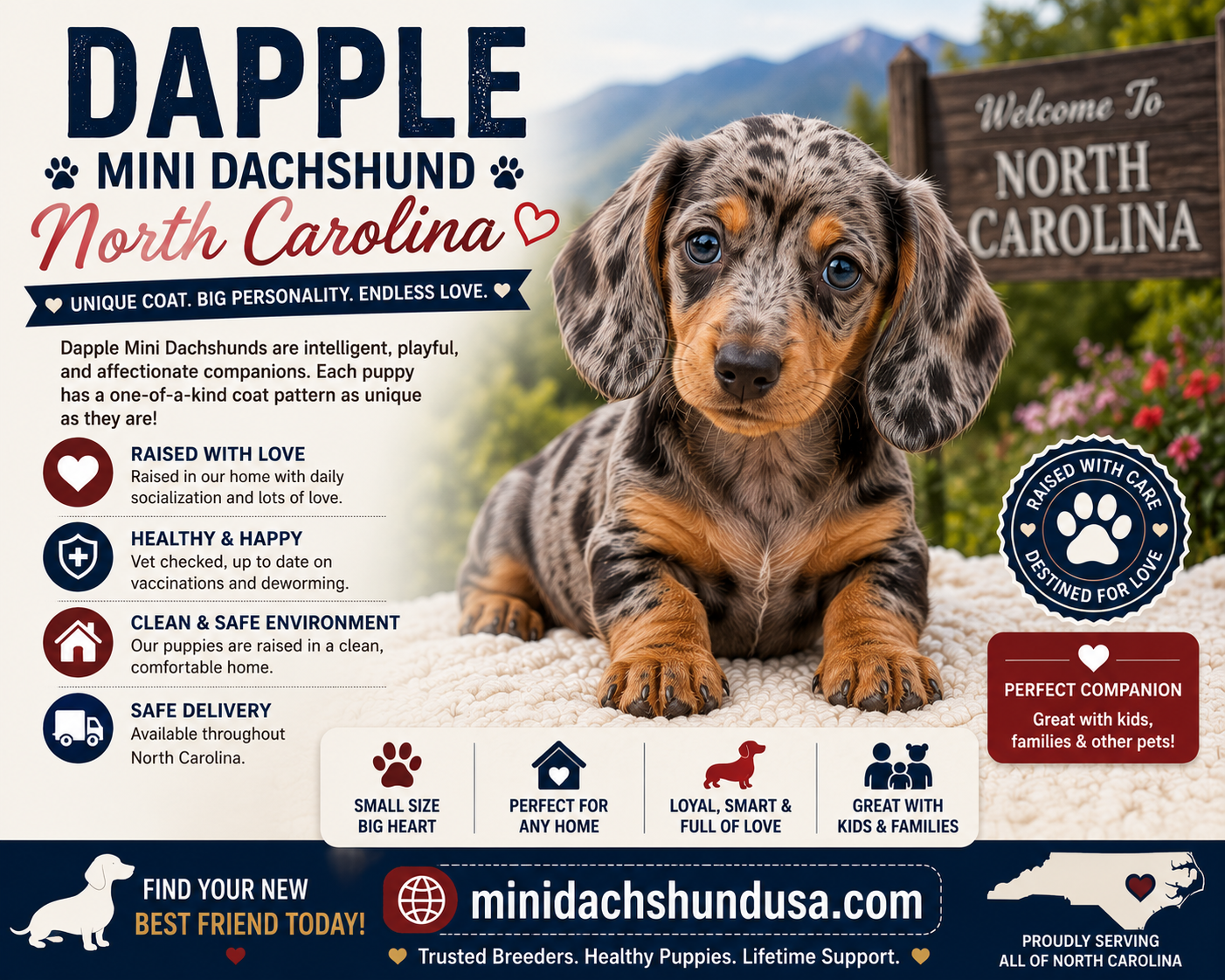 You are currently viewing Dapple Mini Dachshund North Carolina